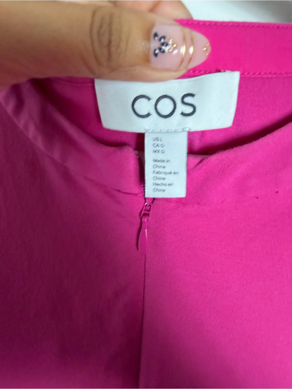COS Asymmetrical Waist Midi Cotton Dress - Picture 6 of 8
